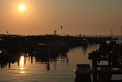 Lippe Hafen Sonnenuntergang